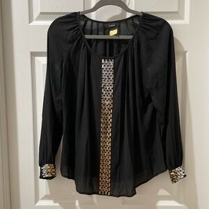 💰 3 for $25 💰ALFANI Top with gem detail long sleeve SZ 4​​